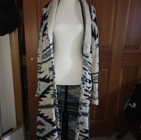 Faherty Yellowtail Paloma Duster Organic Cotton Cardigan Size Small - Picture 7 of 14